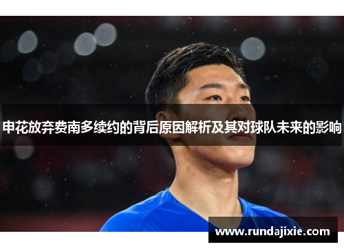 申花放弃费南多续约的背后原因解析及其对球队未来的影响
